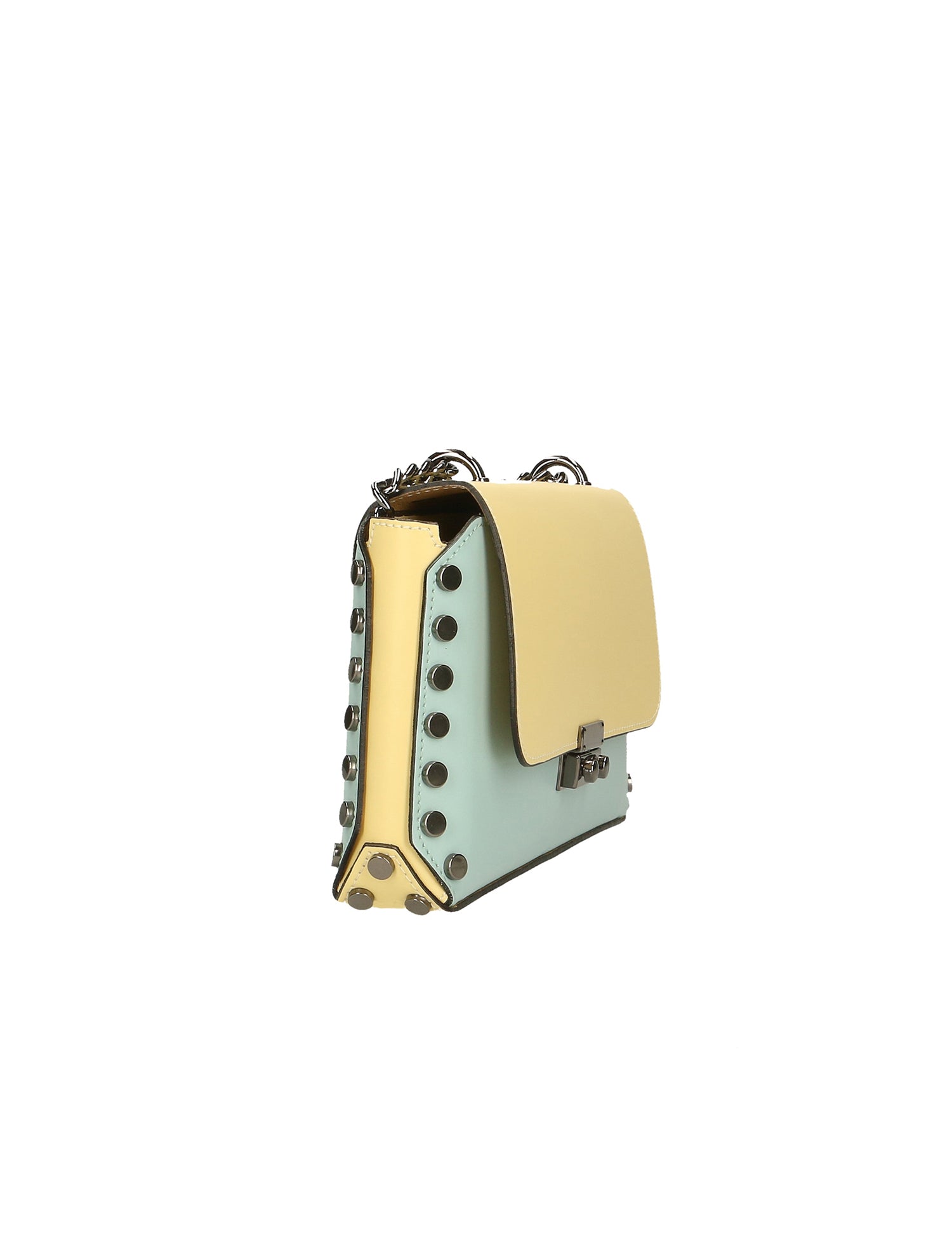 Vera pelle 8641-MARINA+GIALLO Borsa a tracolla da donna Evanthe Pro Gave Lux