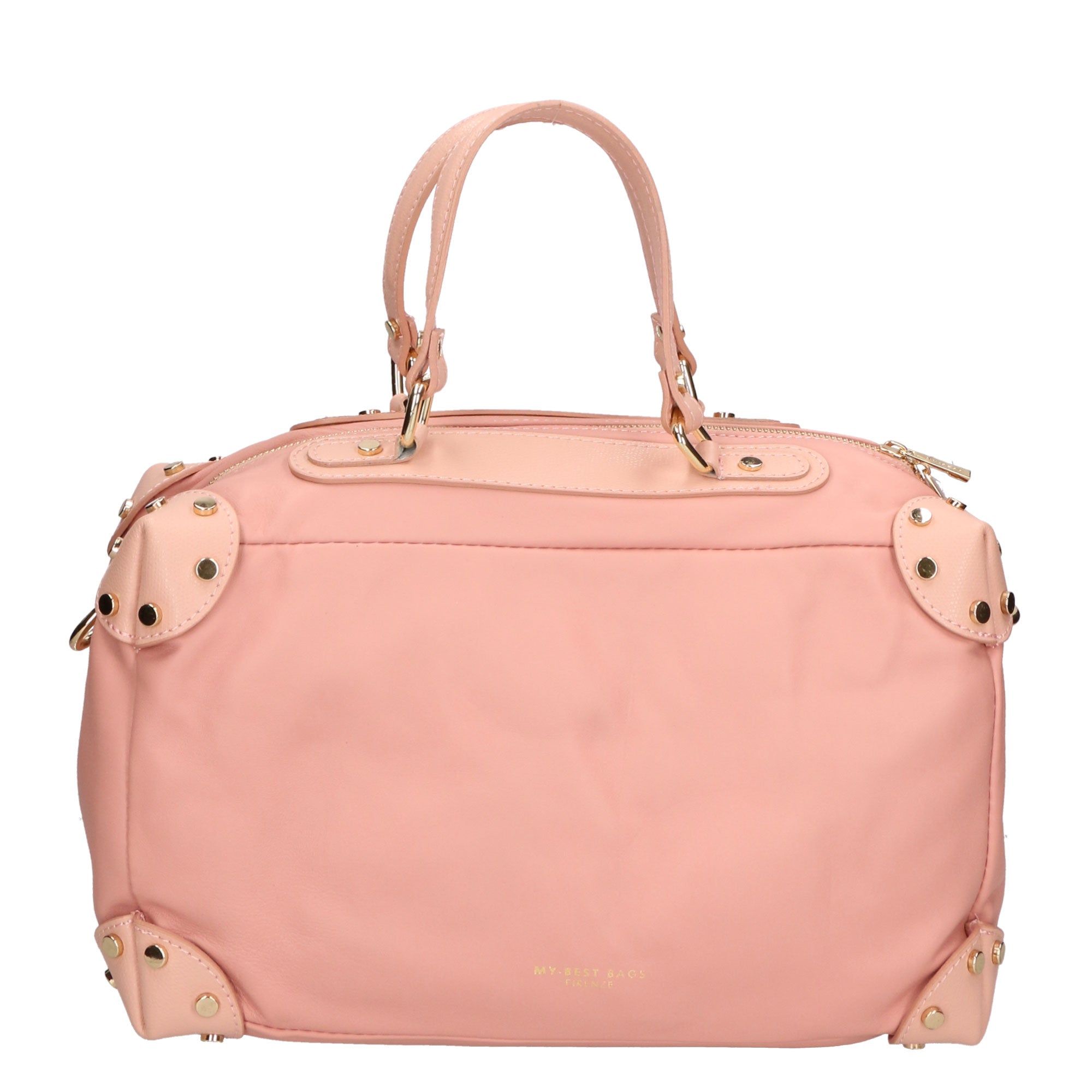 Borsa a mano da donna 100% pelle MYB-7014-SS-PEONIA G1+P726 ROSA My Best Bag