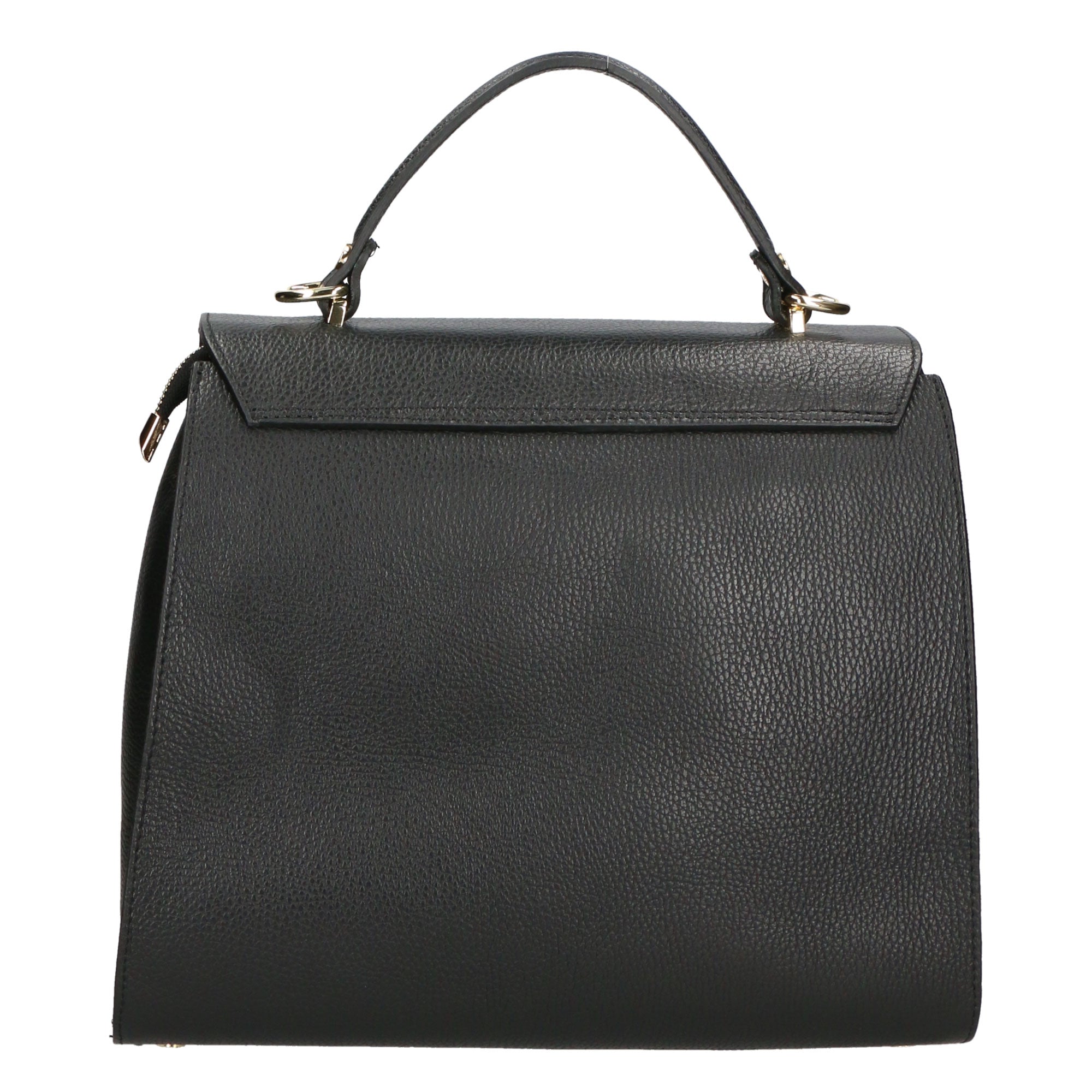 Borsa a mano da donna 100% vera pelle MYB-6033-FW-D28 NERO BLACK My Best Bag