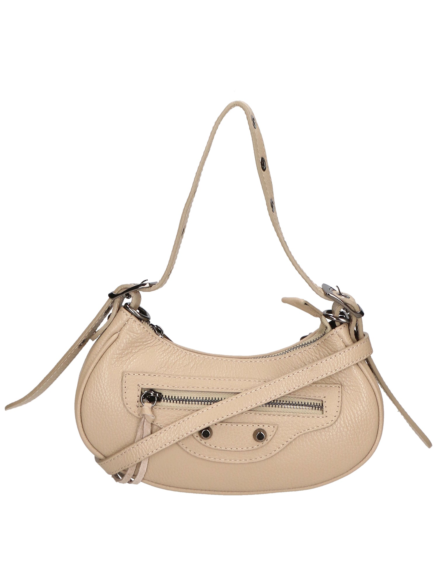 Galatea Borsa a spalla da donna Vera pelle 05708-D05 CAPPUCCINO CAPUCHIN Gave Lux