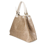 Crystalline Chic Borsa a spalla da donna Vera pelle 03631-004 TAUPE Chiara Ferretti