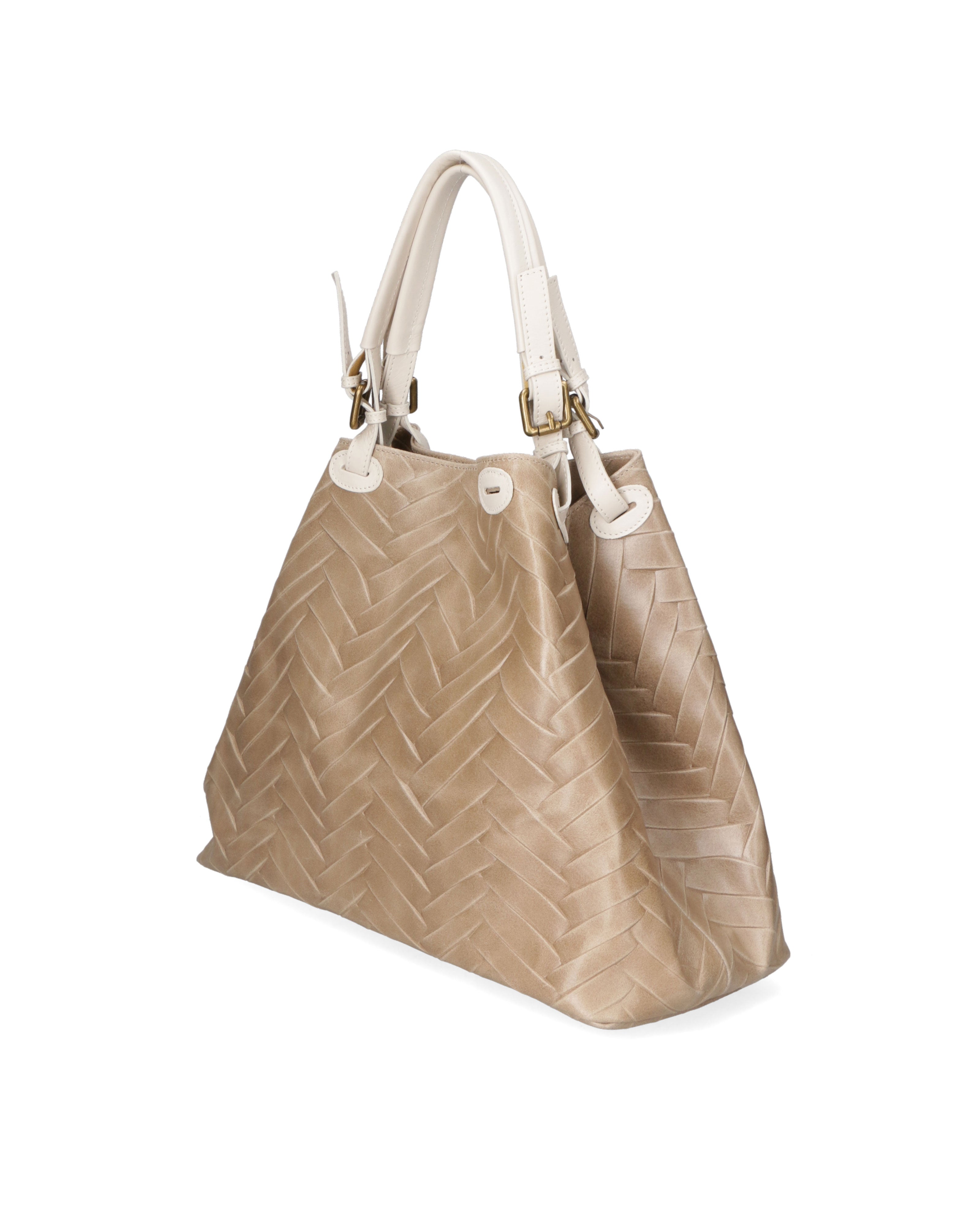 Crystalline Chic Borsa a spalla da donna Vera pelle 03631-004 TAUPE Chiara Ferretti