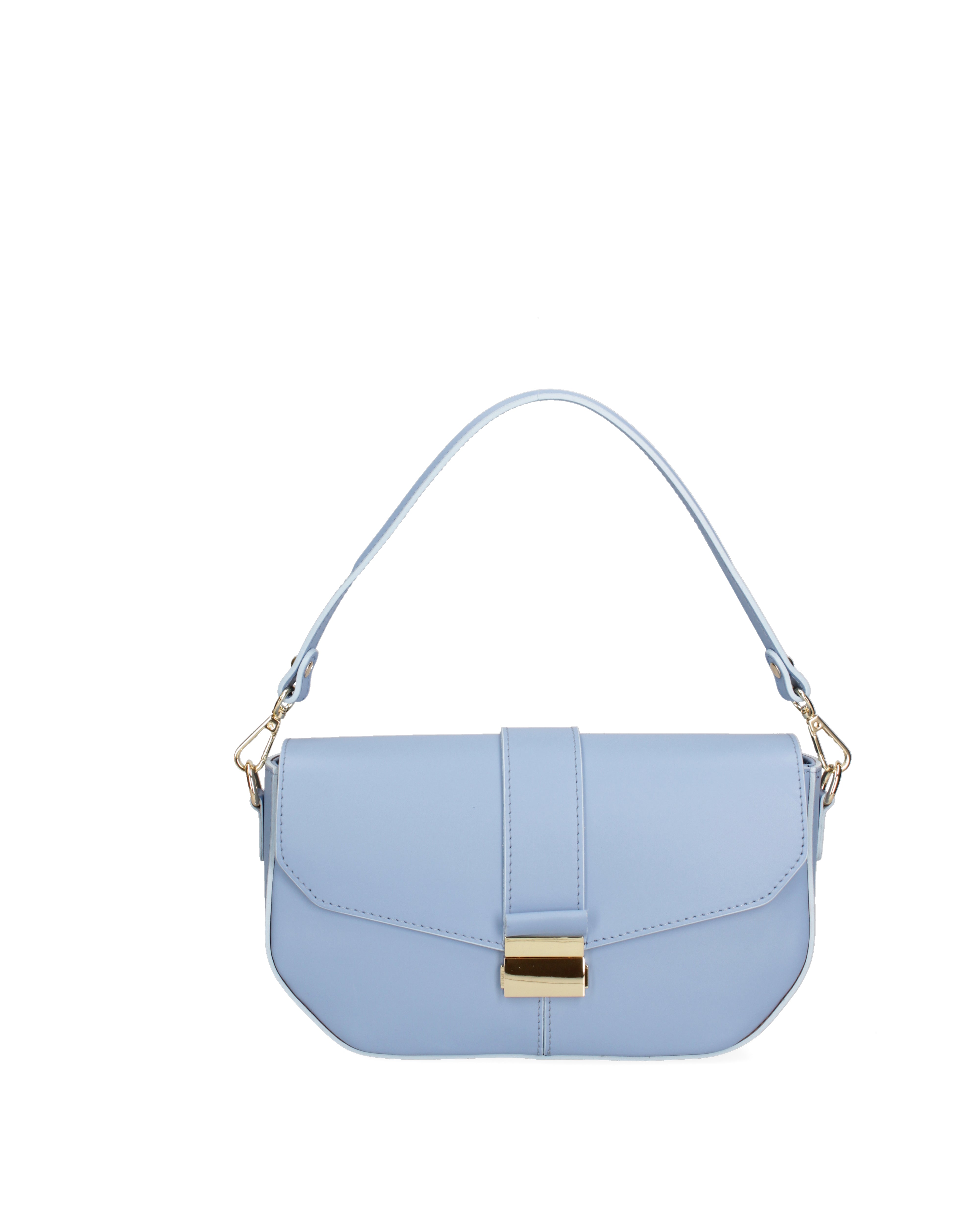 Borsa a spalla da donna Vera pelle 07229-L119 GRIGIO CHIARO Roberta Rossi