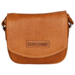 Borsa a tracolla da uomo in vera pelle RFID HILB-871-COGNAC CUOIO Hill Burry