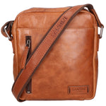 Borsa a tracolla unisex vera pelle Made in Italy SN5862847-TAN Santini Firenze