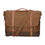 Minerva Borsa a mano unisex Canvas e pelle ZG3011-FANGO TAUPE Gave Lux
