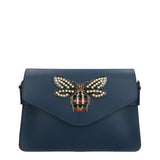 Alethea Borsa a tracolla donna Vera pelle 8801-BLU Gave Lux
