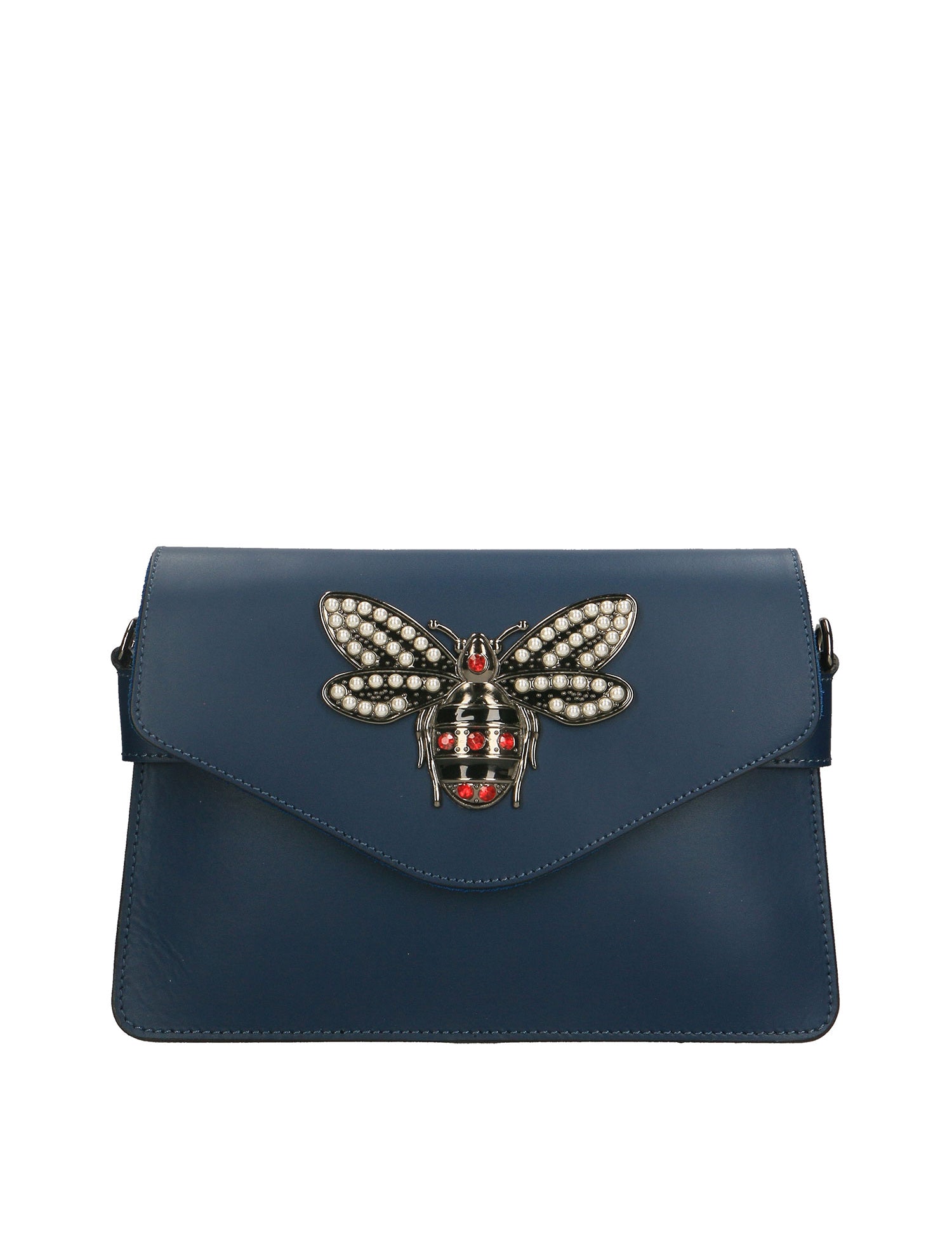 Alethea Borsa a tracolla donna Vera pelle 8801-BLU Gave Lux