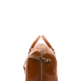 Borsa da viaggio unisex vera pelle 100% cotone 4038-MIELE Alessia Firenze