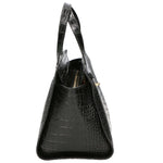 Ariana Borsa a mano da donna Vera pelle stampata cocco 05435-C28 NERO Gave Lux
