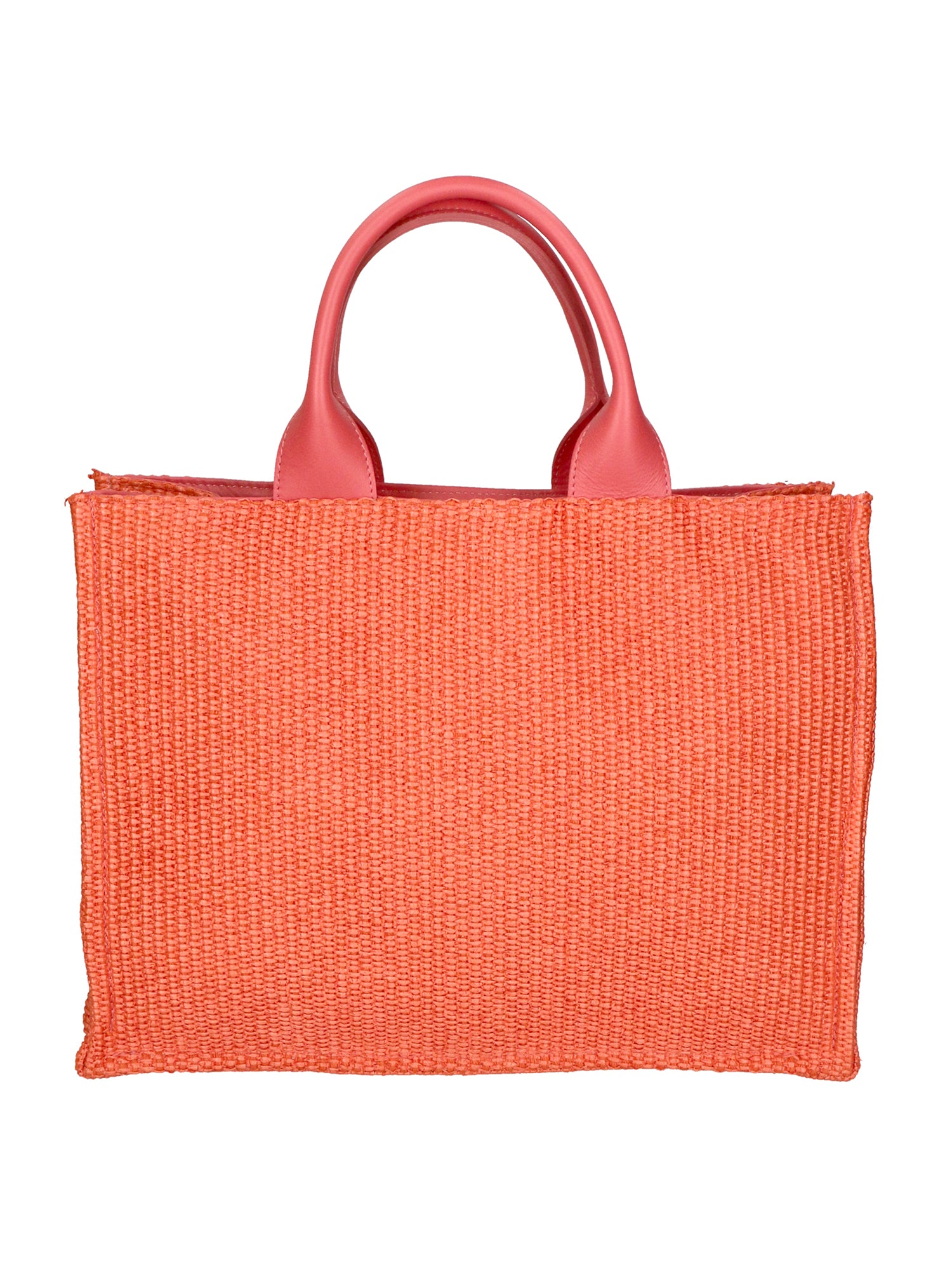 Borsa a mano da donna Misto pelle e tessuto MYB-05117-SS-524+S42 CORALLO My Best Bag