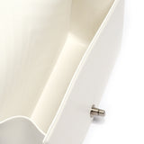 Borsa a mano da donna 100% PVC FLAT M-WHITE + OFF SILVER Marc Ellis