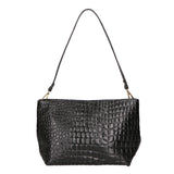 Lorelei Borsa a spalla da donna Vera pelle croco 06498-019 NERO Gave Lux