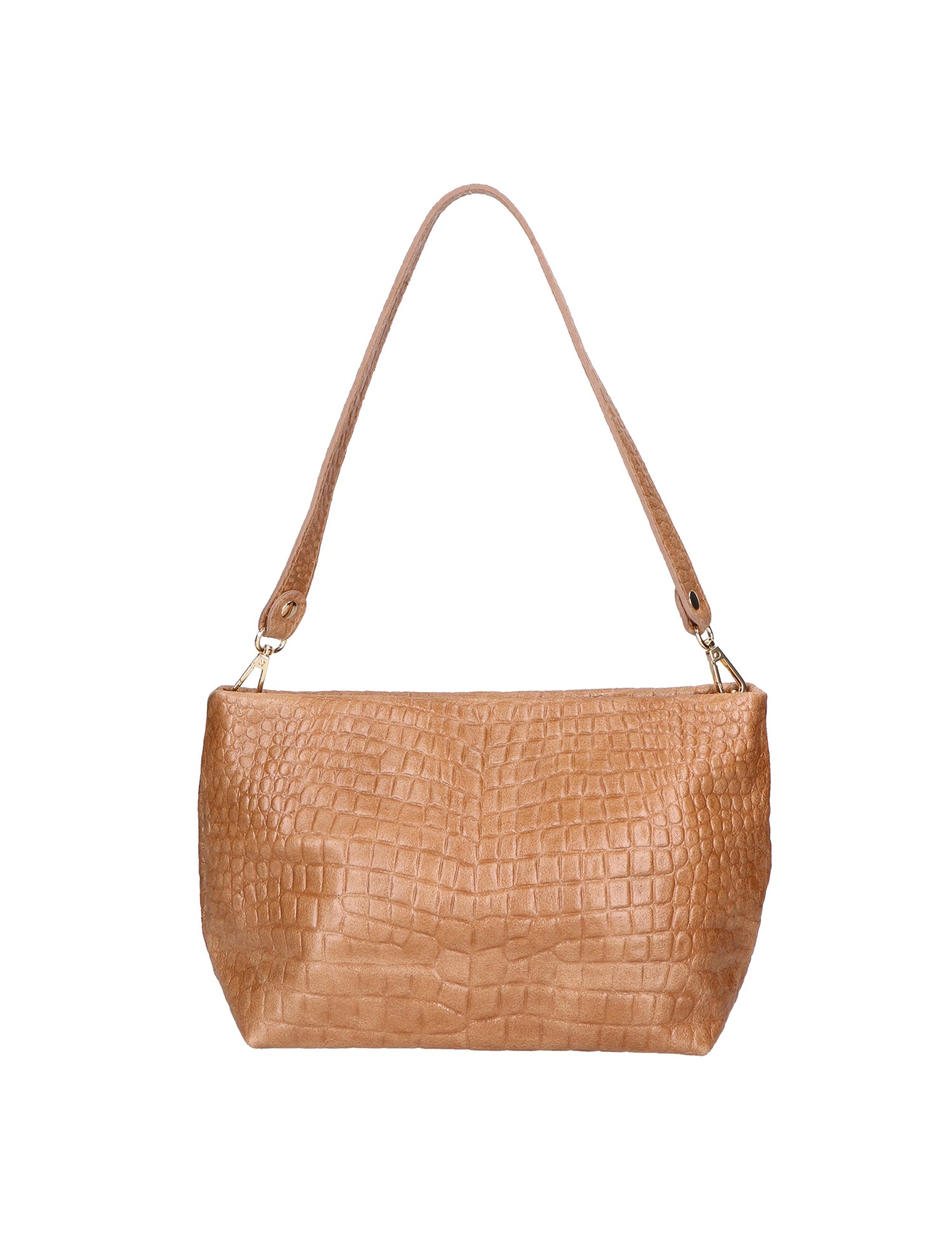 Lorelei Borsa a spalla da donna Vera pelle croco 06498-041 MARRONE Gave Lux
