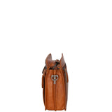 Borsa a tracolla da uomo in vera pelle RFID HILB-3339-CUOIO Hill Burry