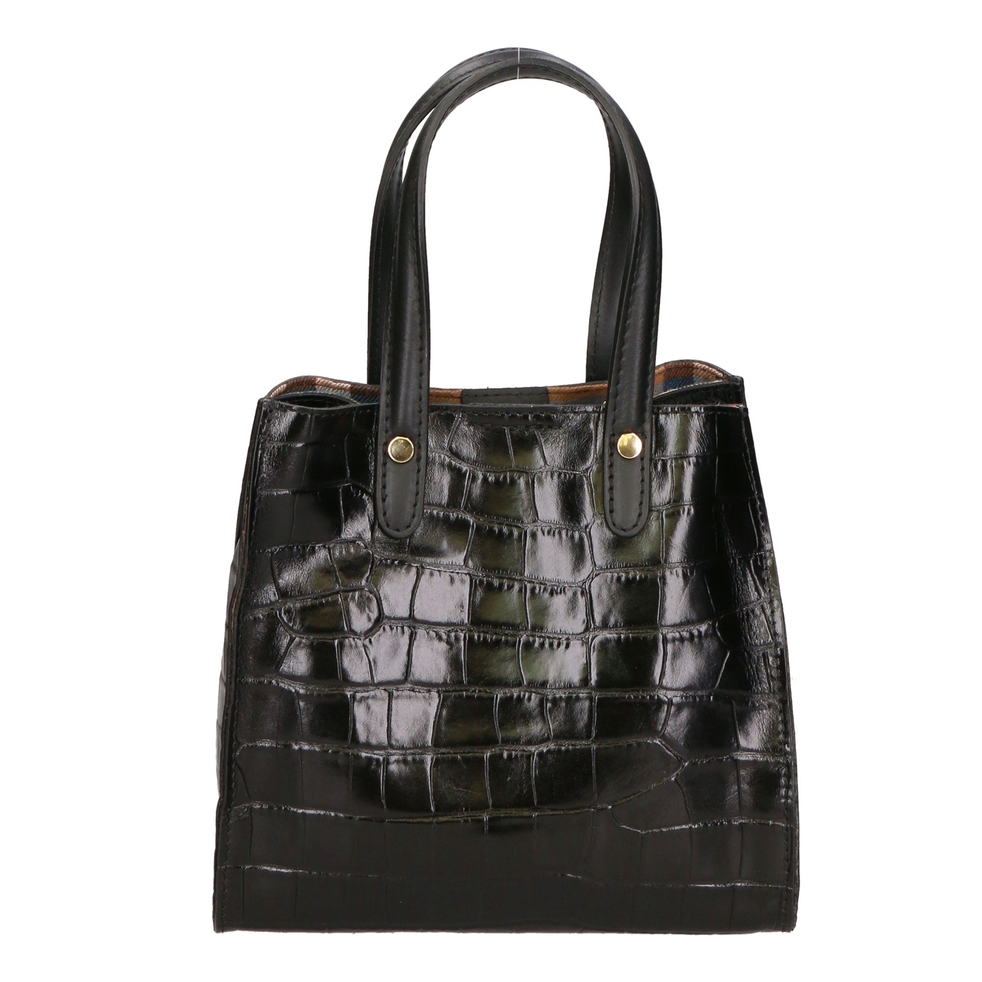 Borsa a mano da donna Pelle Croco Stampata MYB-6027-FW-C28 NERO My Best Bag