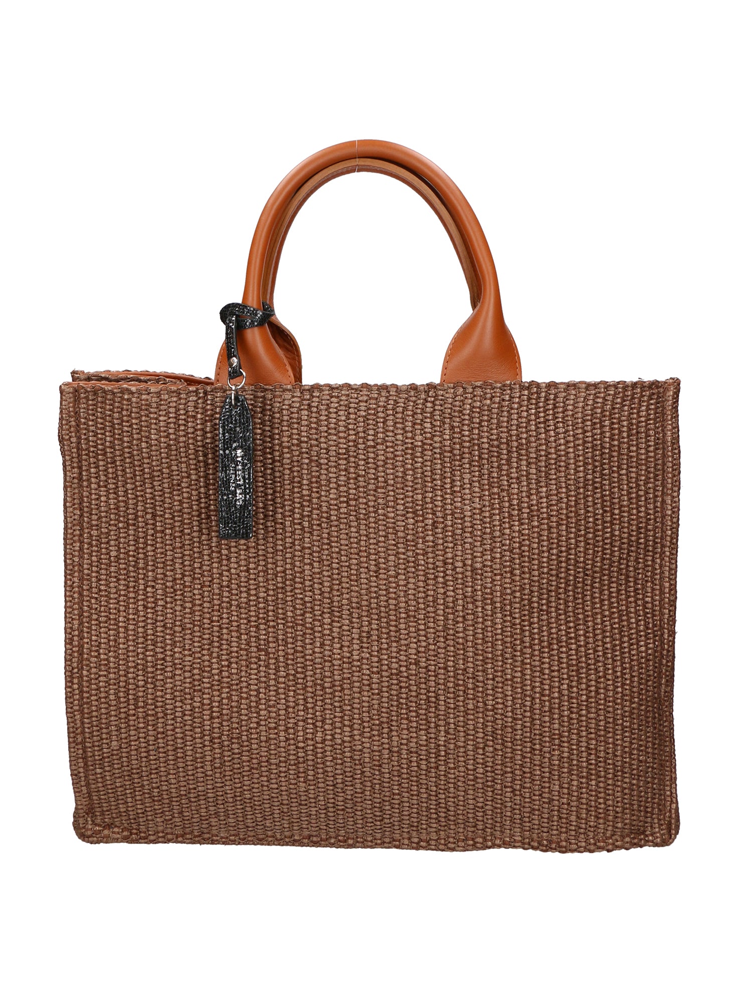Borsa a mano da donna Misto pelle e tessuto MYB-05117-SS-25+S17 CUOIO SCURO My Best Bag