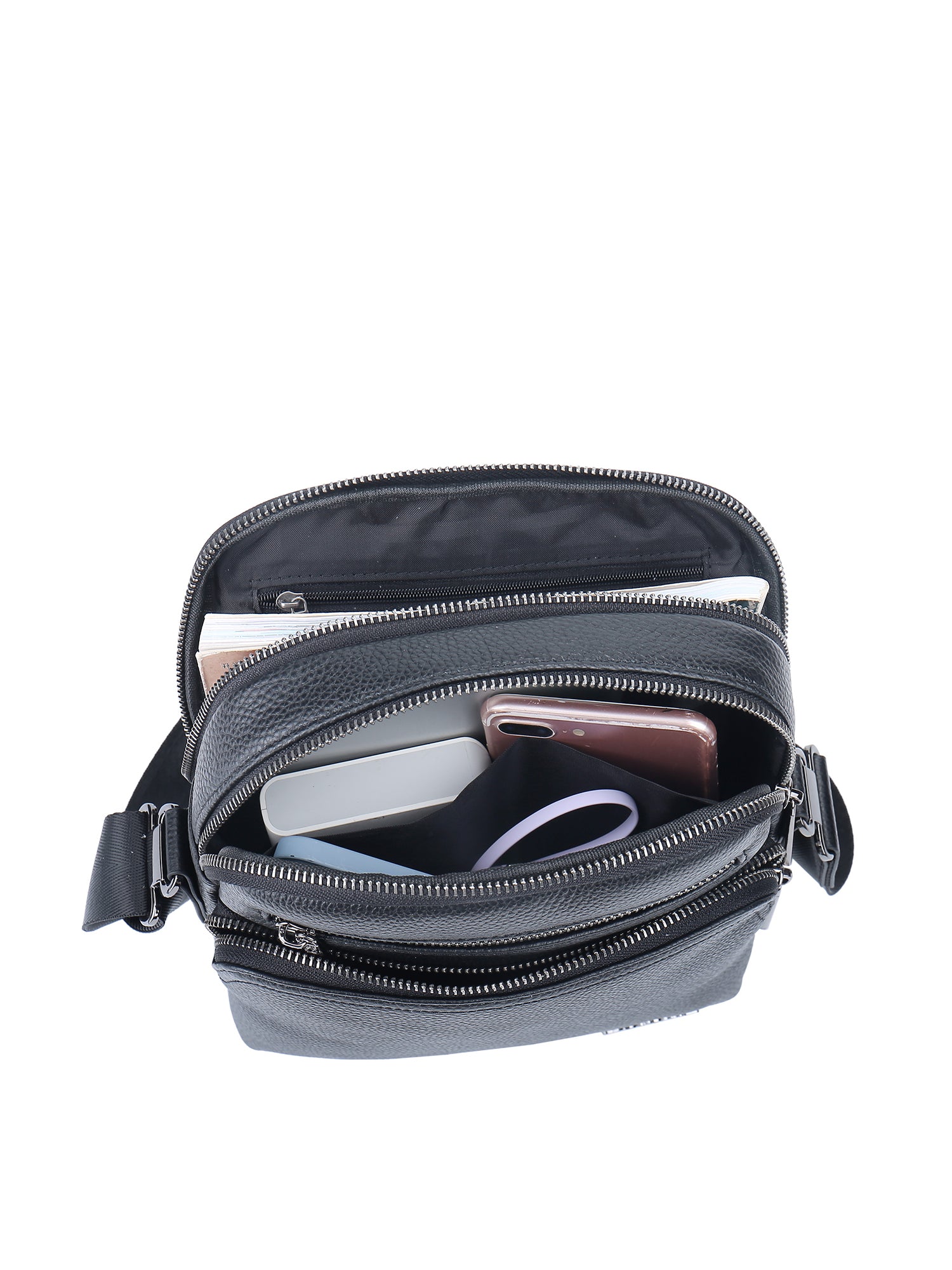 Borsa a tracolla uomo vera pelle Casual BC1485-BLACK B Cavalli