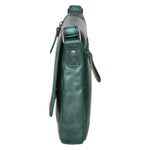 Borsa a tracolla da uomo Vera pelle RFID HILB-6154-PETROLIO Hill Burry