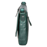 Borsa a tracolla da uomo Vera pelle RFID HILB-6154-PETROLIO Hill Burry