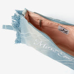 Borsa a Mano in Poliestere Blu Jeans