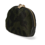 Rachele Pochette donna vera pelle Zip 02535-MACULATO MILITARE Gave Lux
