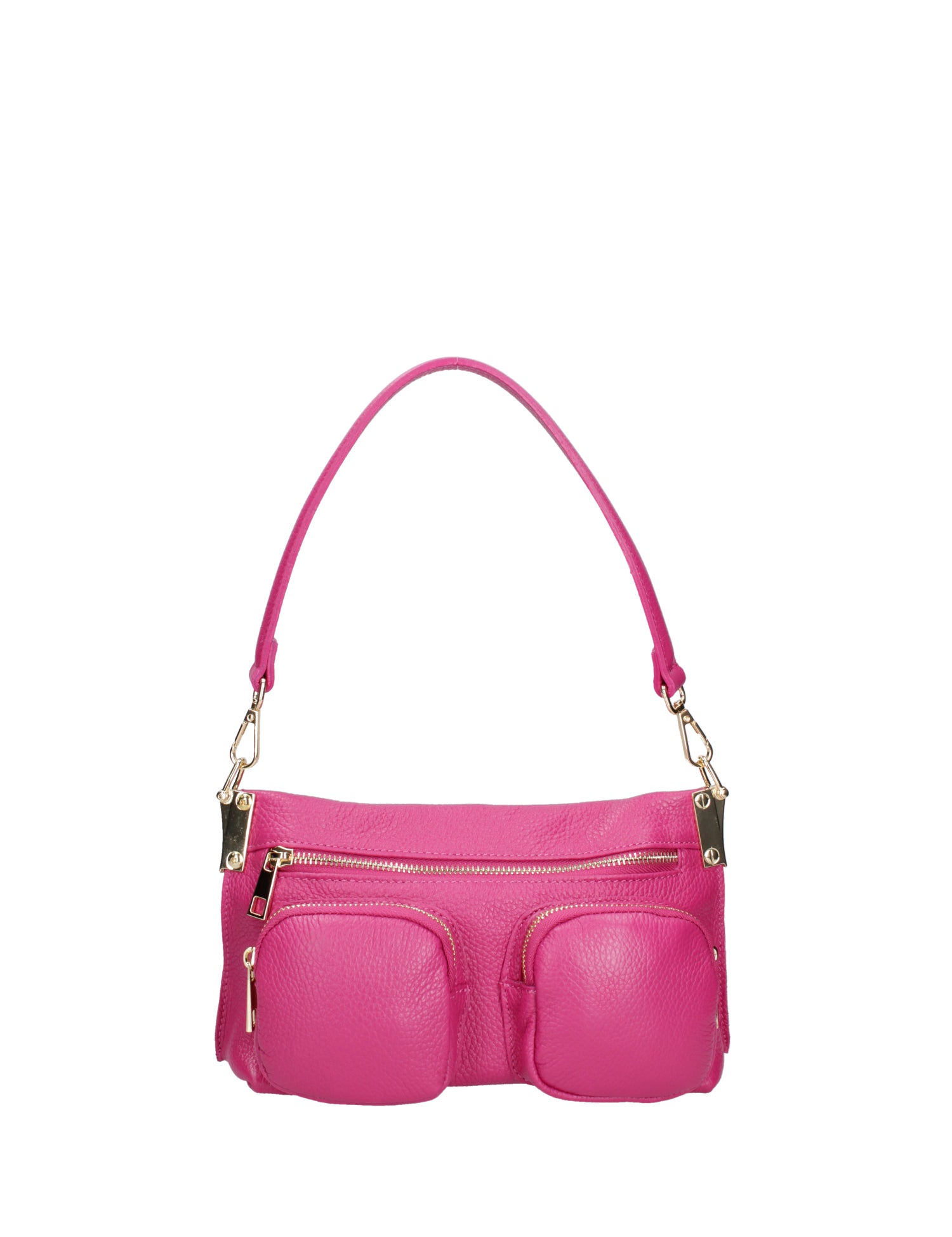 Borsa a spalla da donna Vera pelle 07147-D02 FUXIA Roberta Rossi