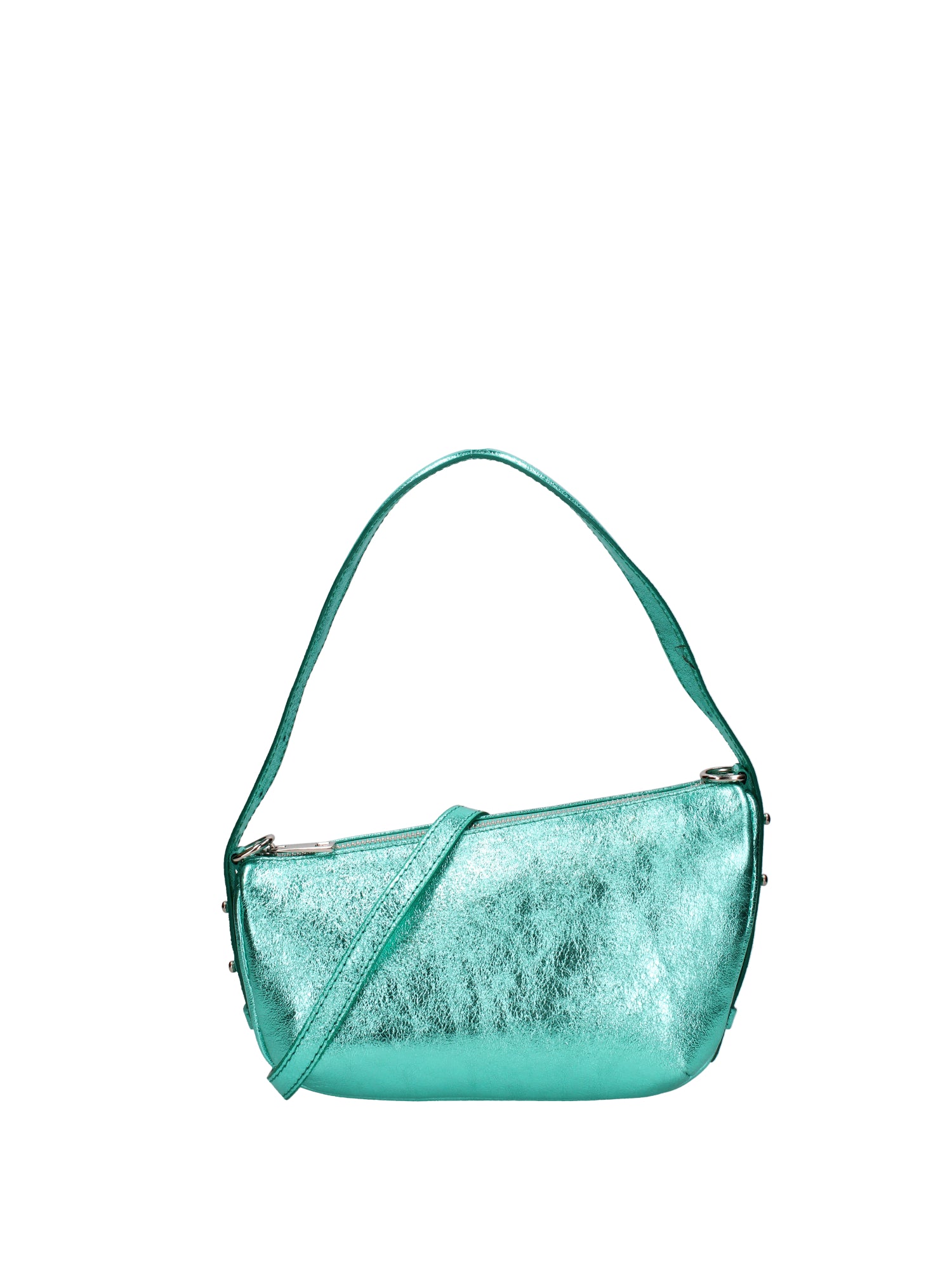 Borsa a spalla da donna Vera pelle e metallo 07228-L037 TURCHESE Roberta Rossi