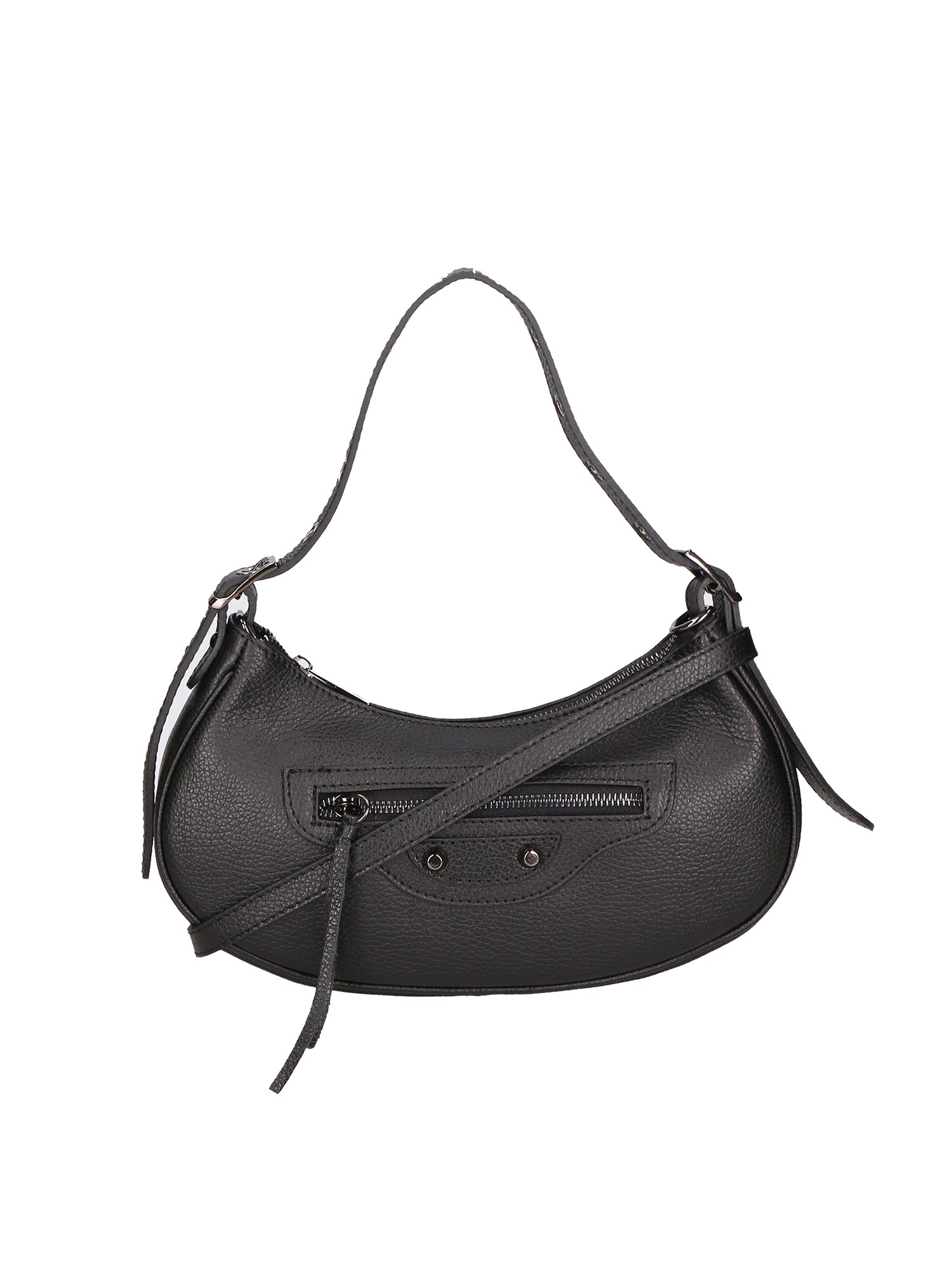 Loredana Borsa a spalla da donna Vera pelle 06548-NERO Gave Lux