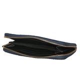 Carmela Portafoglio donna vera pelle Zip 10033-BLU Gave Lux