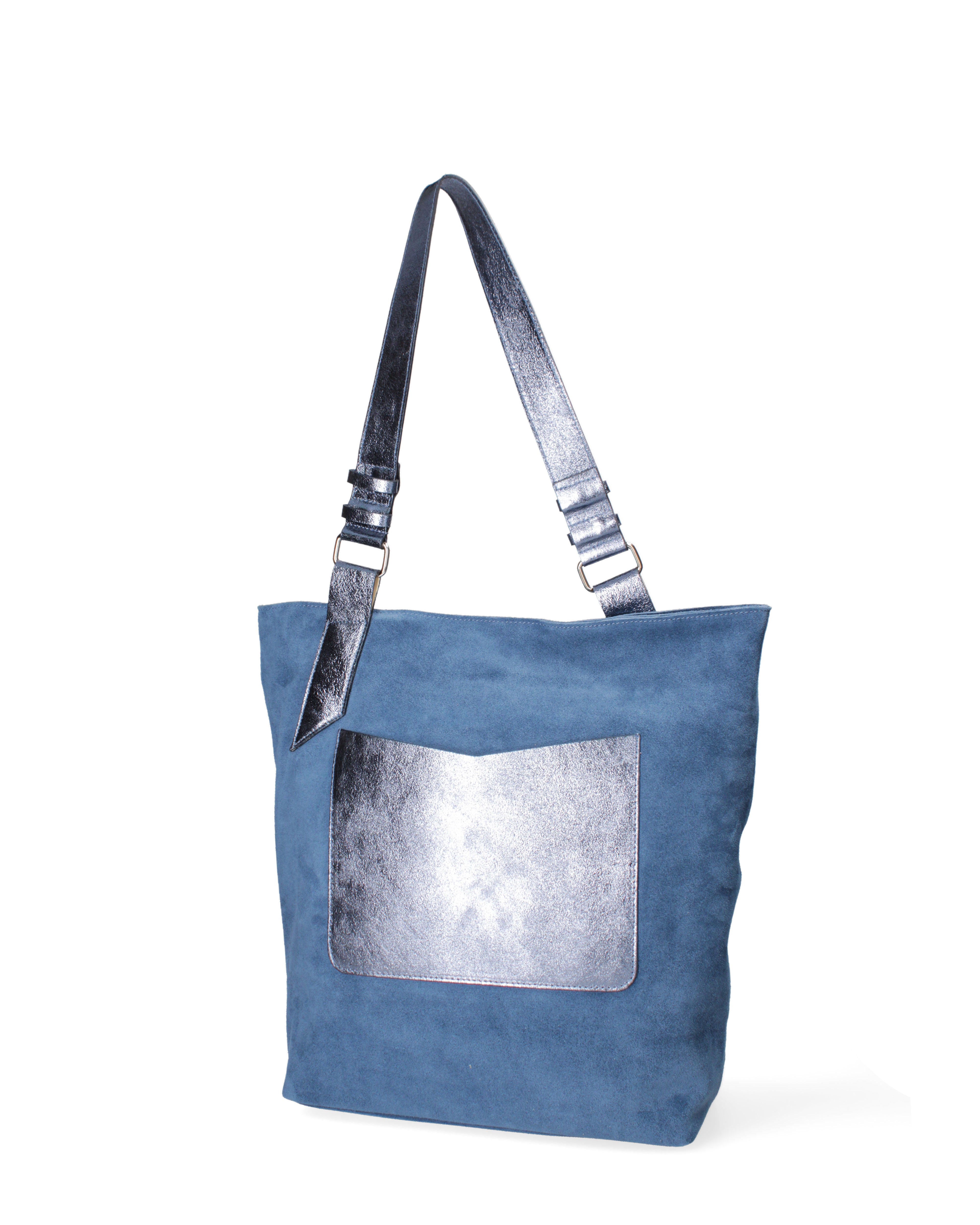 Borsa a spalla da donna Vera pelle 07312-D25 JEANS+L026 Roberta Rossi