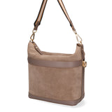 Vera pelle 04163-L134 TAUPE SCURO +SC11 TAUPE SCURO Borsa a spalla da donna Elowen Ultra Chiara Ferretti