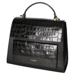 Borsa a mano da donna Made in Italy Vera pelle MYB-7034-SS-D28 NERO BLACK My Best Bag