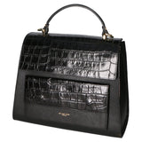 Borsa a mano da donna Made in Italy Vera pelle MYB-7034-SS-D28 NERO BLACK My Best Bag