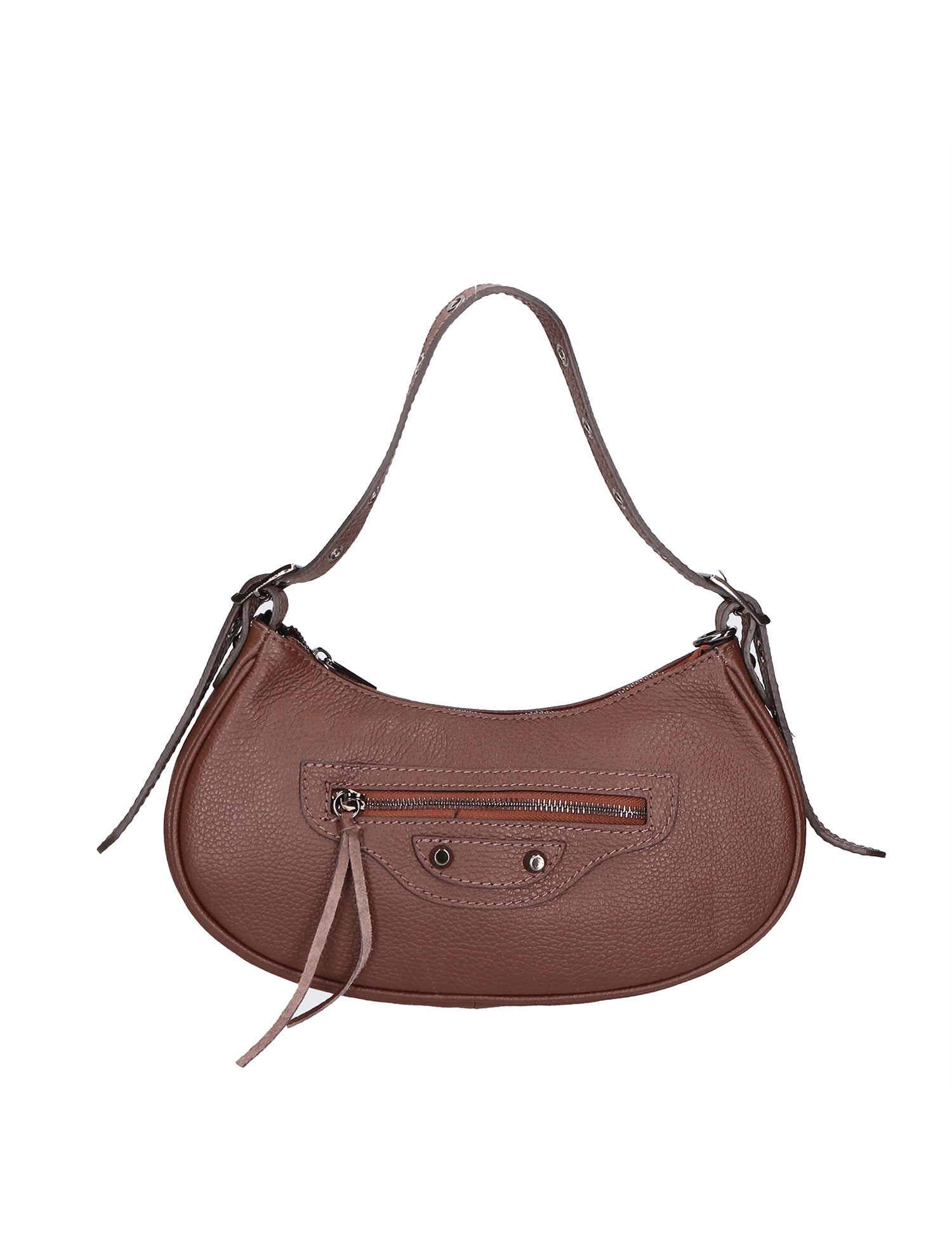 Loredana Borsa a spalla da donna Vera pelle 06548-CIOCCOLATO Gave Lux