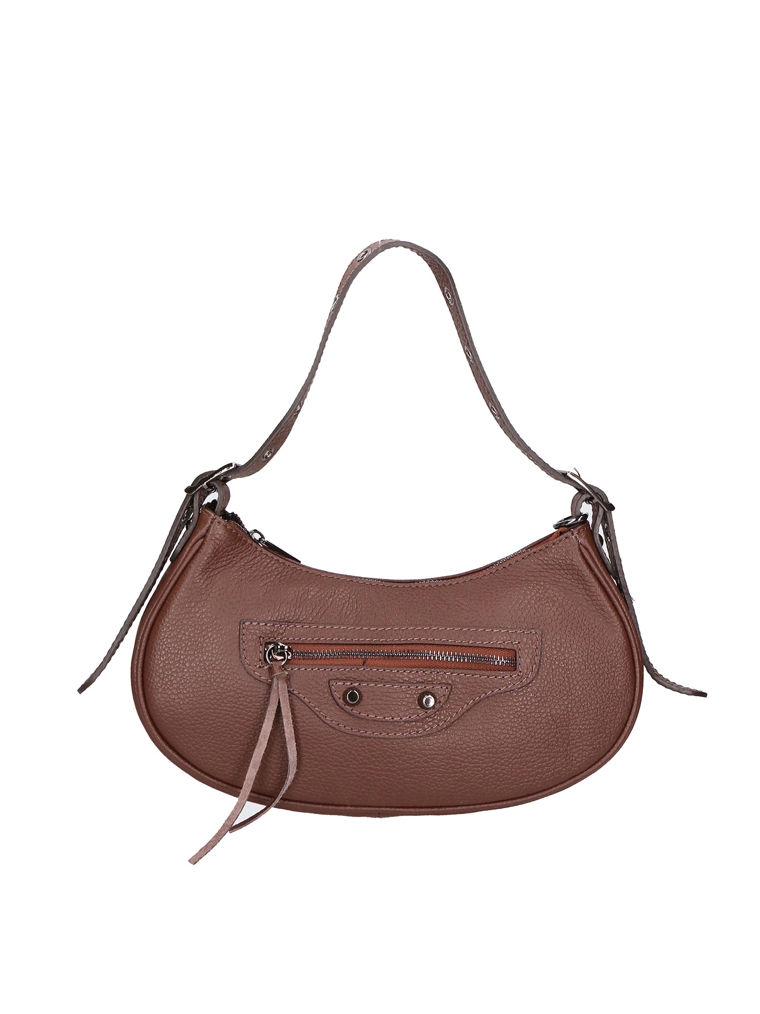 Loredana Borsa a spalla da donna Vera pelle 06548-CIOCCOLATO Gave Lux