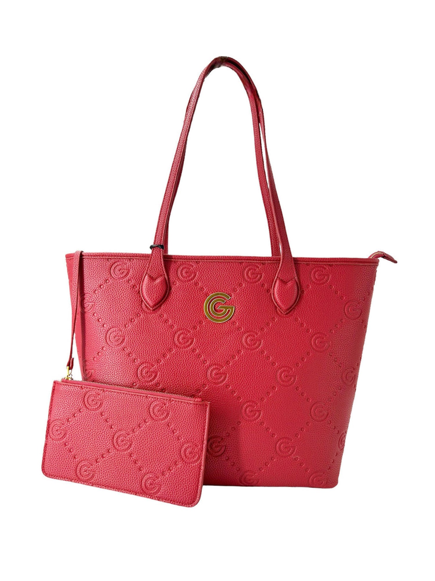 Borsa a spalla da donna 100% pelle vegana PU GGB023RED Gabriella G Firenze