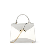 Auriga Chic Borsa a mano da donna Vera pelle 8924-BIANCO+GRIGIO Gave Lux