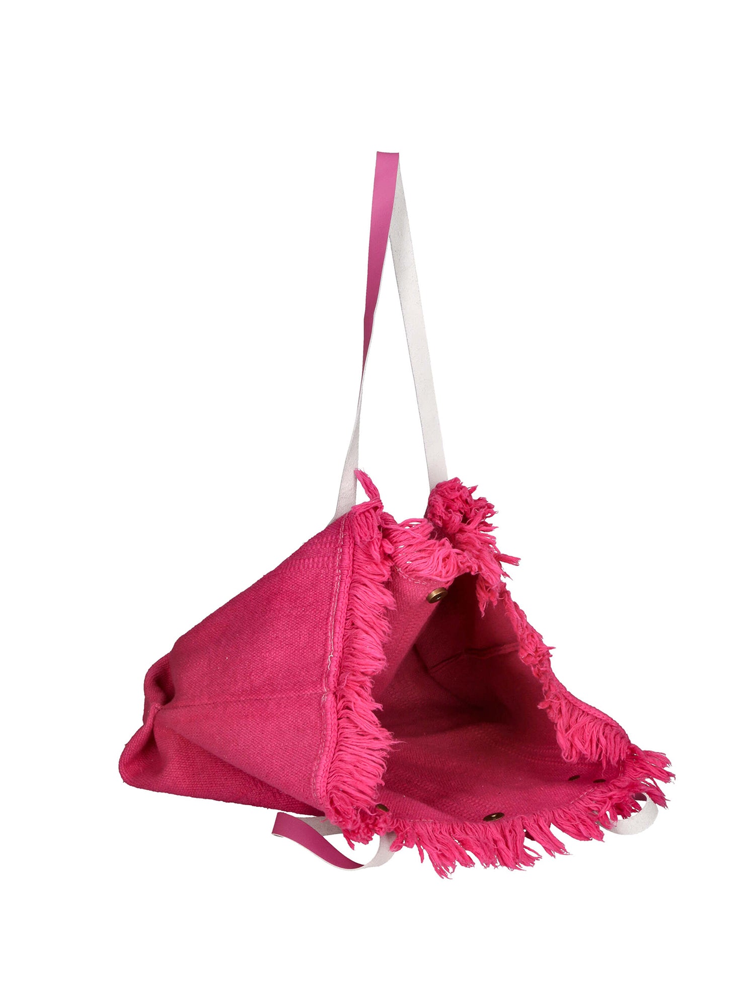Agnese Borsa Shopper da donna Cotone e pelle 04649-D02 FUXIA FUCHSIA Gave Lux