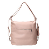 Anjelica women's shoulder bag convertible into a backpack in genuine leather, Made in Italy, 33x31x12 cm