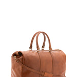 Borsa da viaggio unisex vera pelle 100% cotone 4546-MIELE Alessia Firenze
