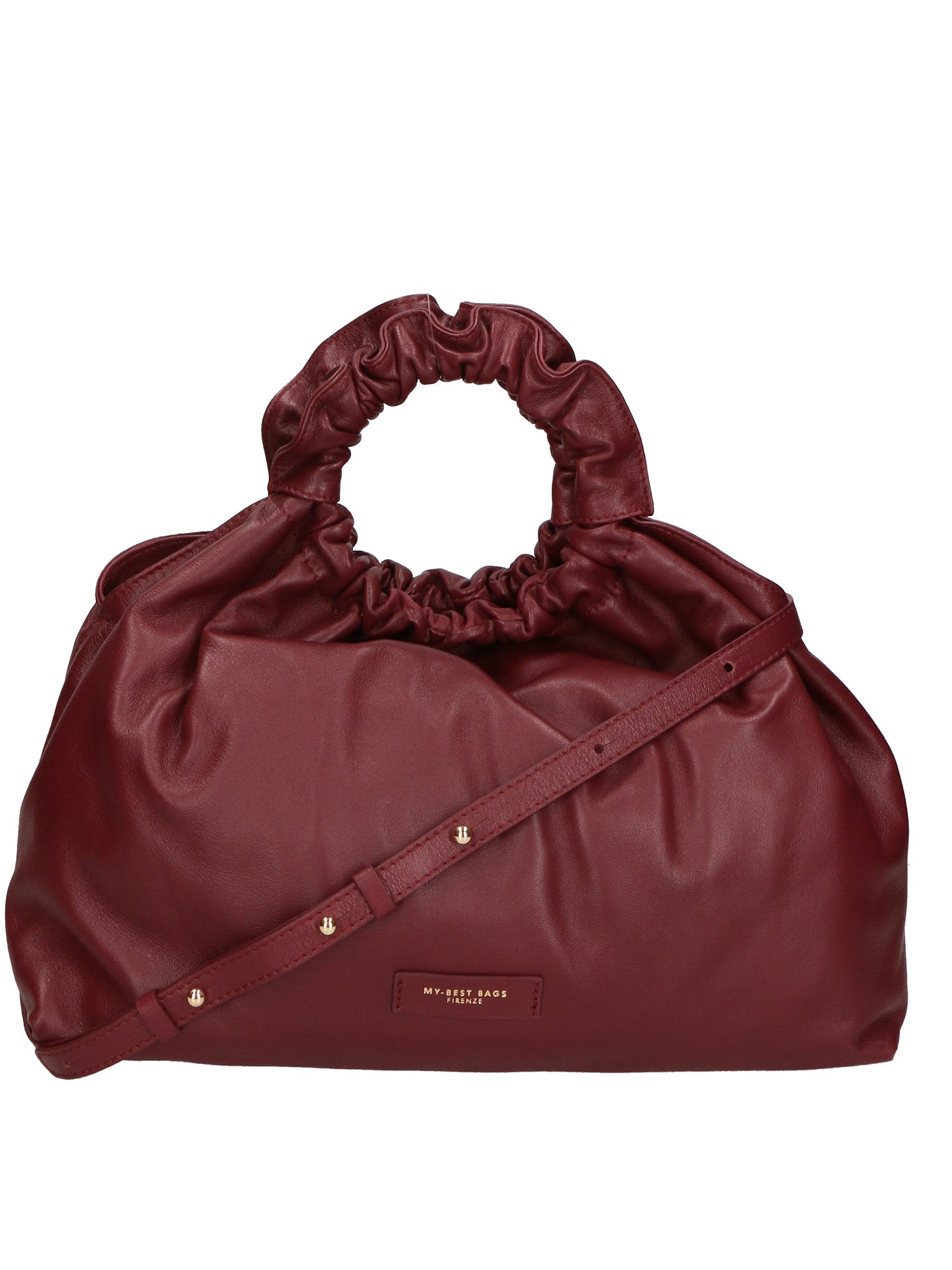 Borsa a mano da donna 100% pelle nappa MYB-8045-FW-BURGUNDY 21 My Best Bag