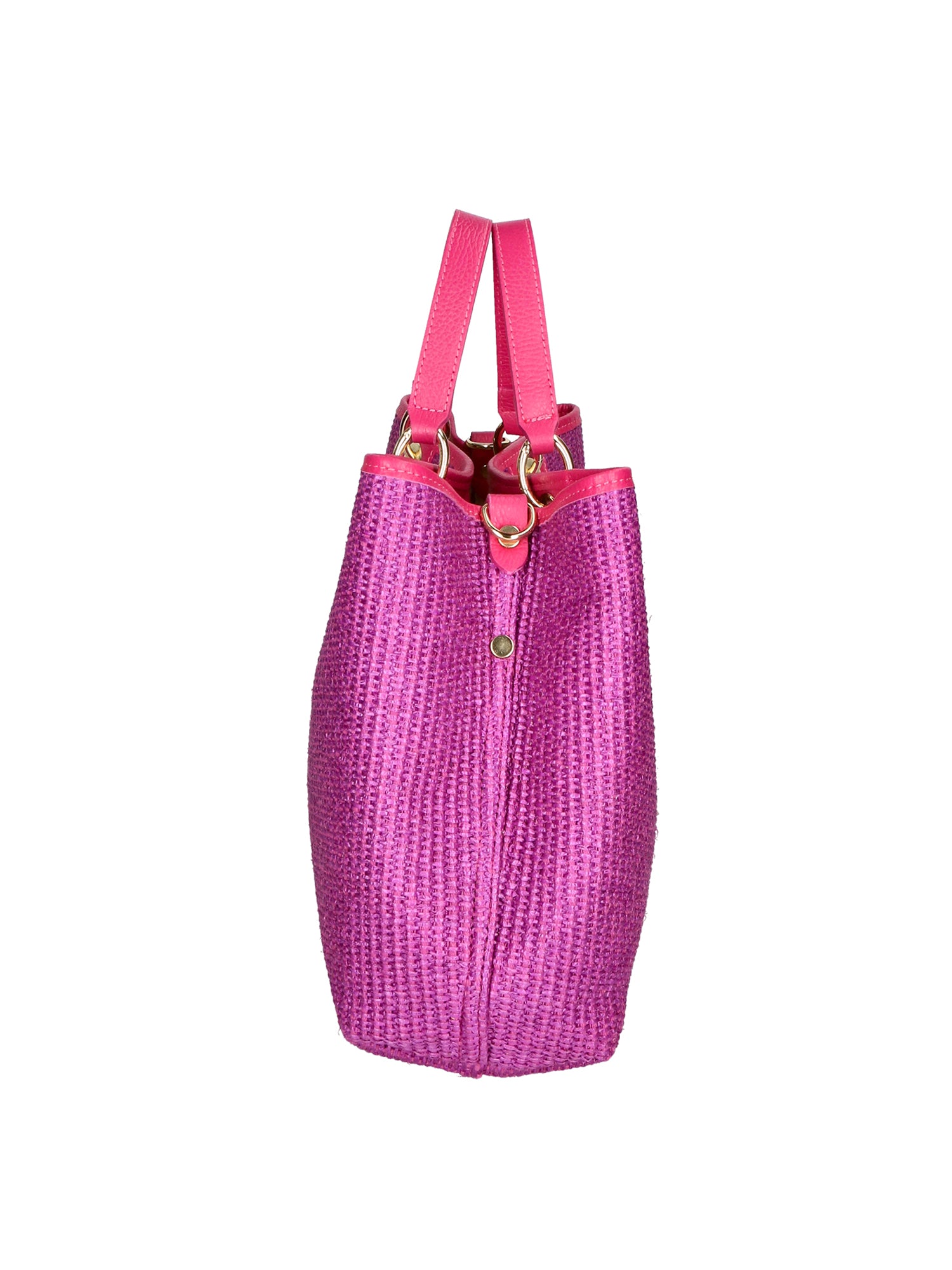 Amanda Borsa a mano da donna Vera pelle e paglia 05168-436 D02 FUXIA Gave Lux