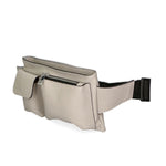 Aisha 04733-D86 GRIGIO PERLA PEARL GREY Marsupio da donna in vera pelle + canvas Gave Lux