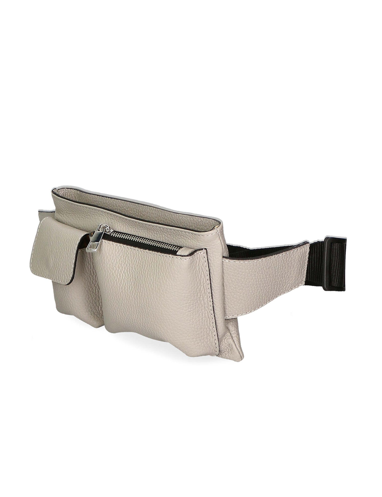Aisha 04733-D86 GRIGIO PERLA PEARL GREY Marsupio da donna in vera pelle + canvas Gave Lux