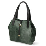 Clarissa Borsa a mano da donna Vera pelle 5276-017 VERDE BOTTIGLIA Gave Lux