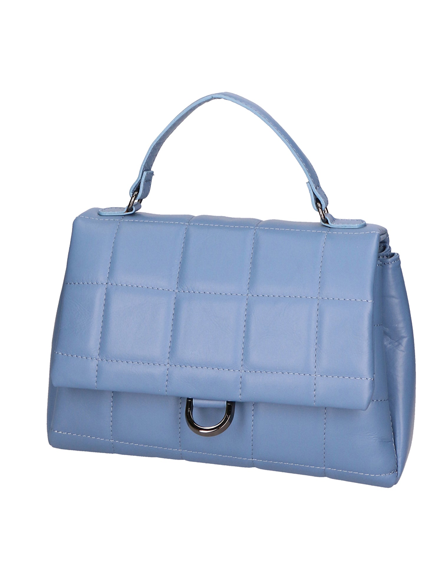 Viola Borsa a mano da donna Vera Pelle 06862-S41 CELESTE SCURO Gave Lux