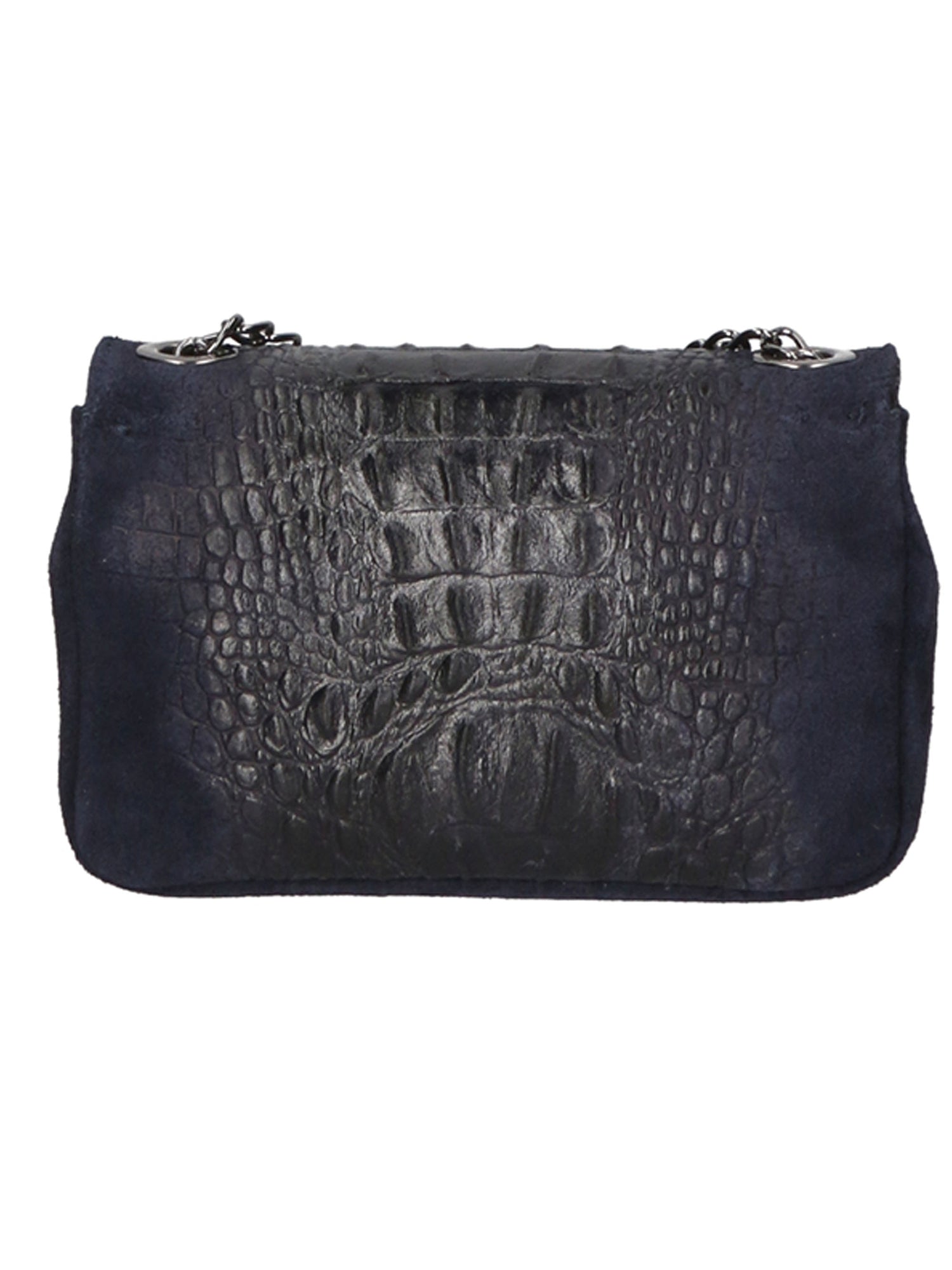 Camilla Borsa a tracolla da donna Pelle scamosciata croco 10029-BLEU Gave Lux