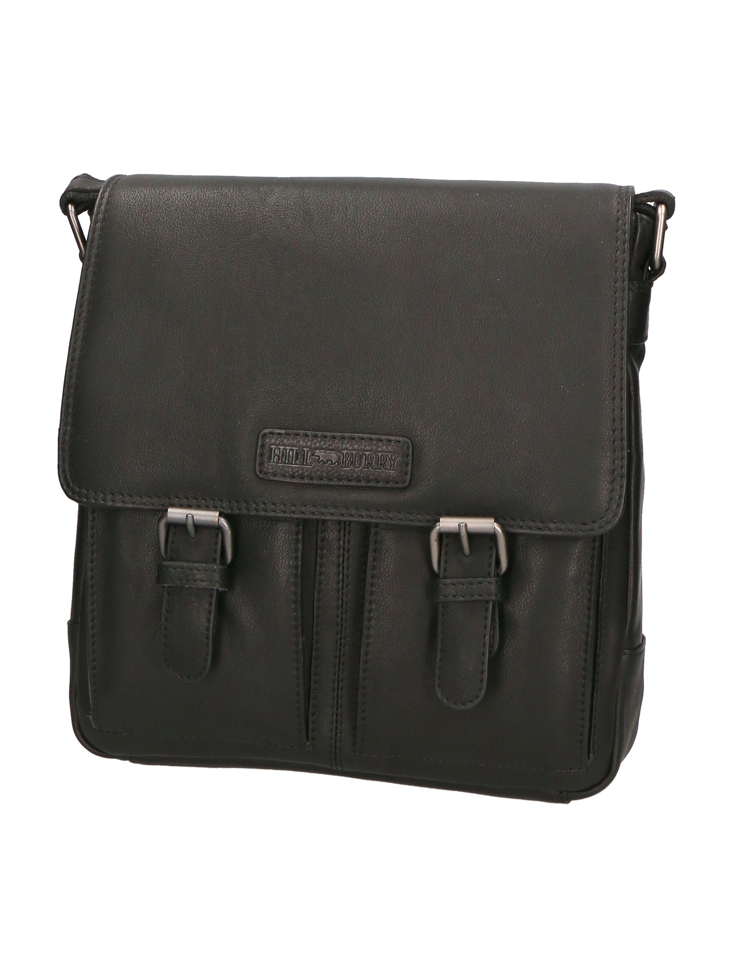 Borsa a tracolla da uomo 100% vera pelle HILB-3076-NERO Hill Burry