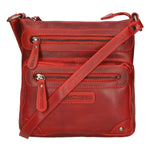 Borsa a tracolla da uomo Vera pelle RFID HILB-15118-ROSSO Hill Burry